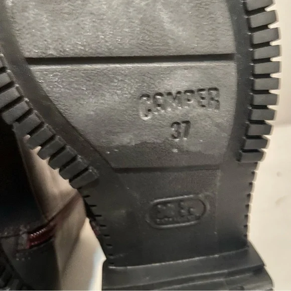 Camper Boots Womens Size 37 Pix Chelsea Brown/Red Zip Lightweight Shoes - Picture 10 of 12